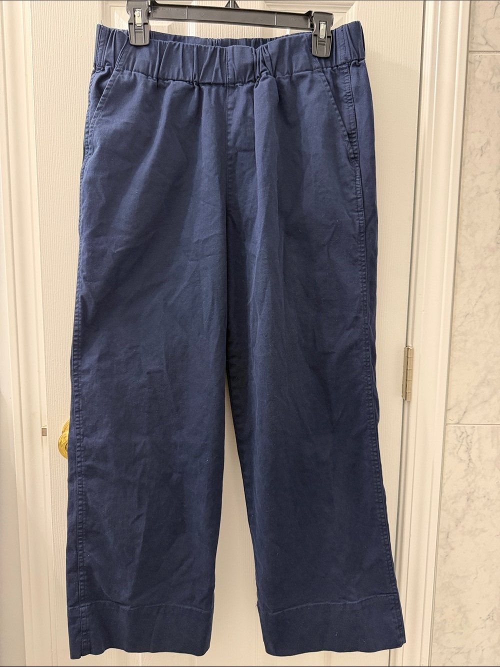 J. Crew Wide-Leg Navy Pants